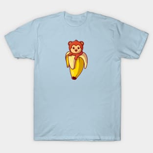 Cute Monkey Banana Cartoon T-Shirt